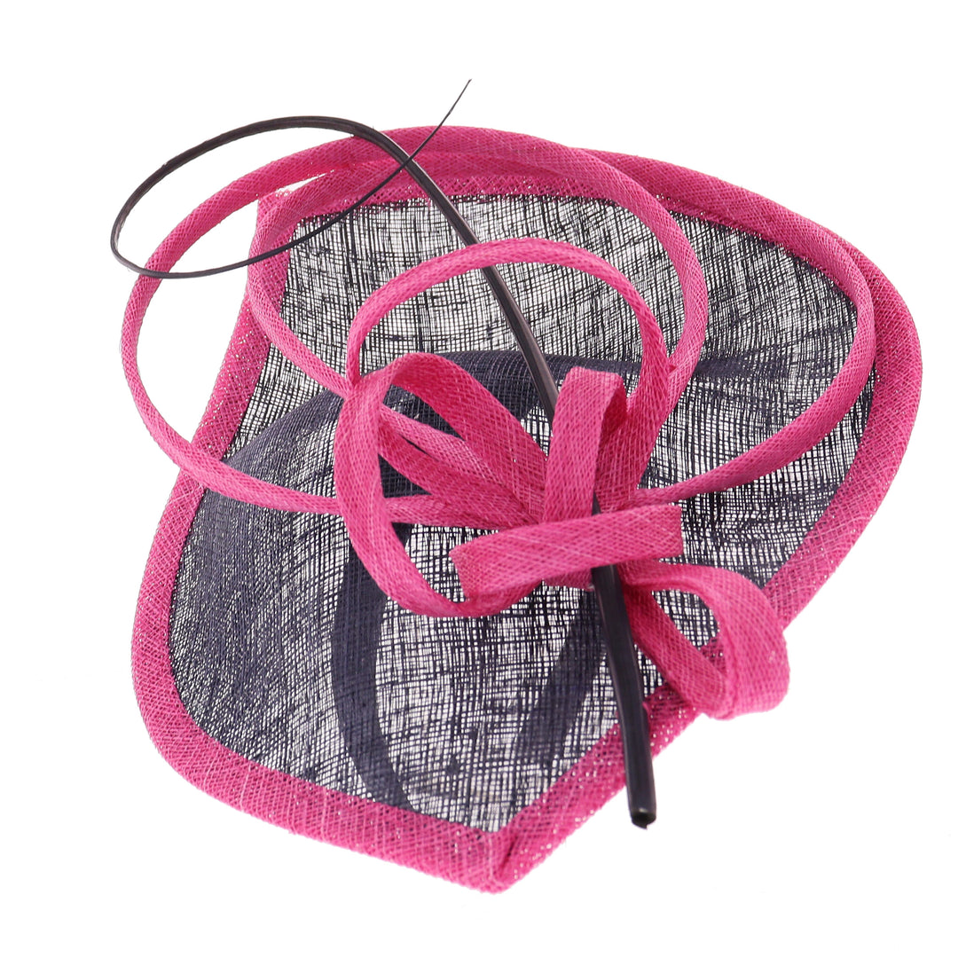 Navy/Pink Small Headband Fascinator (027)