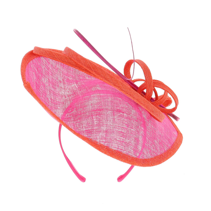 Pink/Orange Small Headband Fascinator (027)