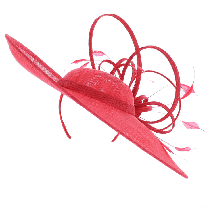 Tulip Red Large 47cm Disc Headband Fascinator from Maddox (034)