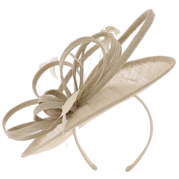 Metallic Almond Tear Disc Headband Fascinator (089)