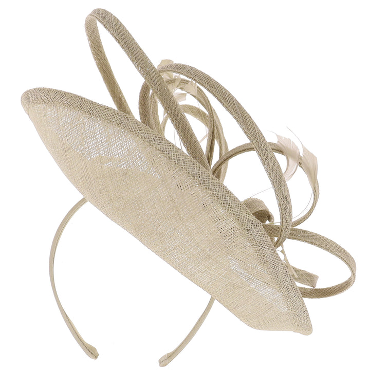 Metallic Almond Tear Disc Headband Fascinator (089)