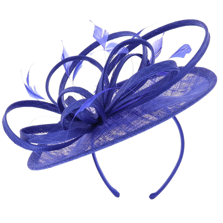 Lapis Blue Tear Disc Headband Fascinator (089)