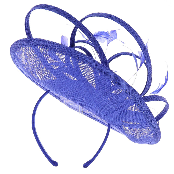 Lapis Blue Tear Disc Headband Fascinator (089)
