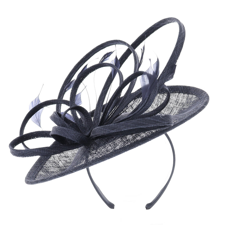 Navy Tear Disc Headband Fascinator (089)