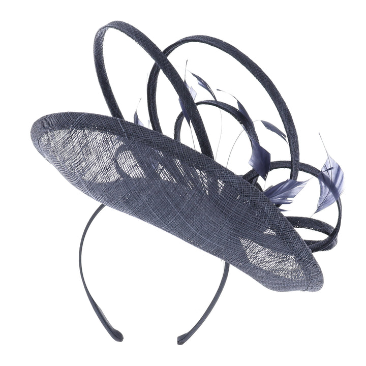 Navy Tear Disc Headband Fascinator (089)