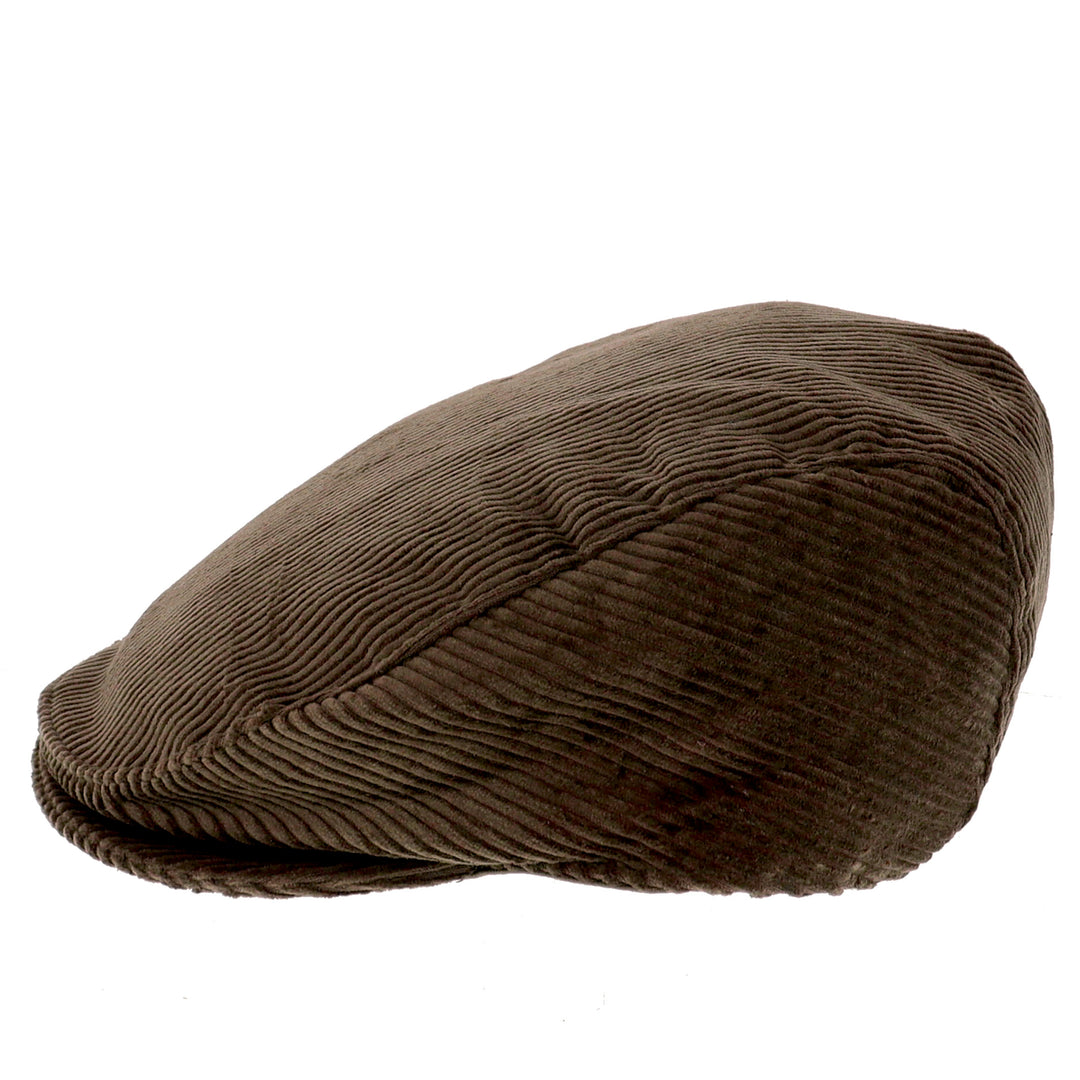 Dents Buttermere Corduroy Flat Cap - Brown