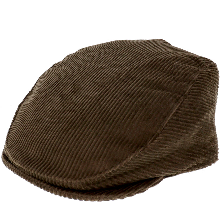 Dents Buttermere Corduroy Flat Cap - Brown