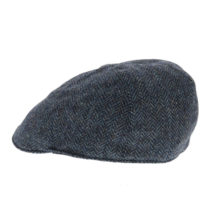 Dents Longham Wool Herringbone Drivers Cap - Navy