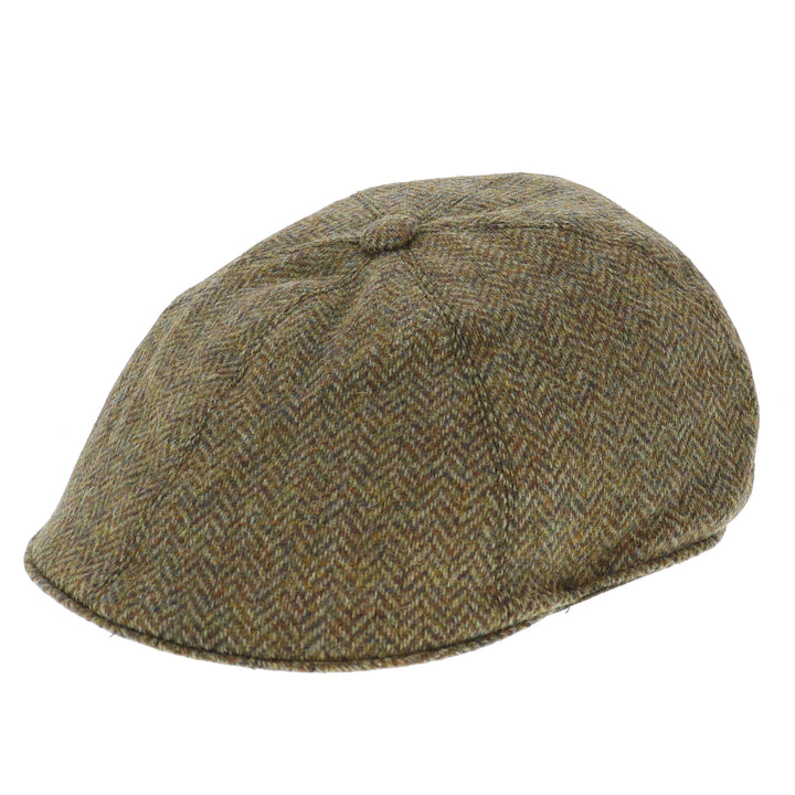 Dents Longham Wool Herringbone Drivers Cap - Spruce