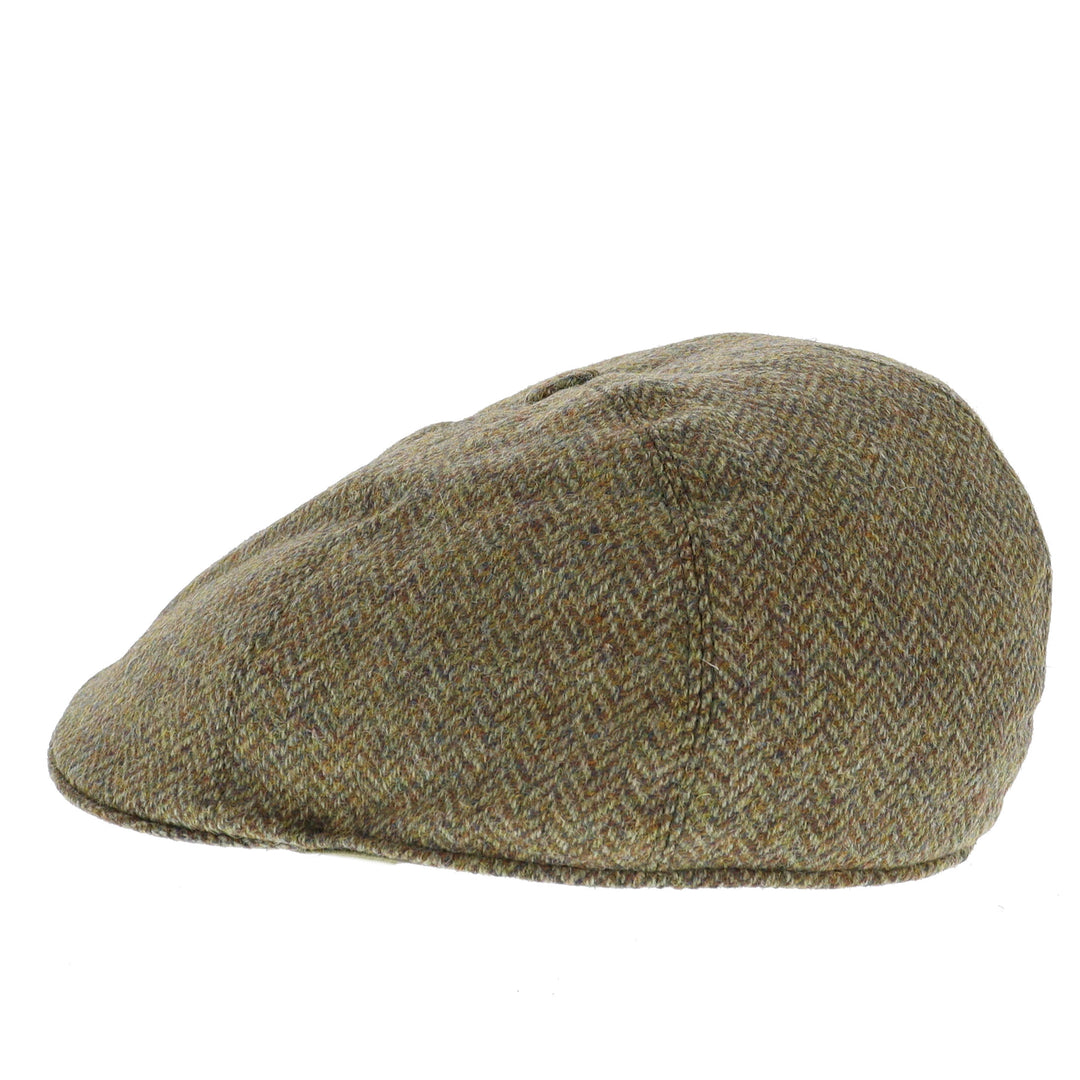 Dents Longham Wool Herringbone Drivers Cap - Spruce