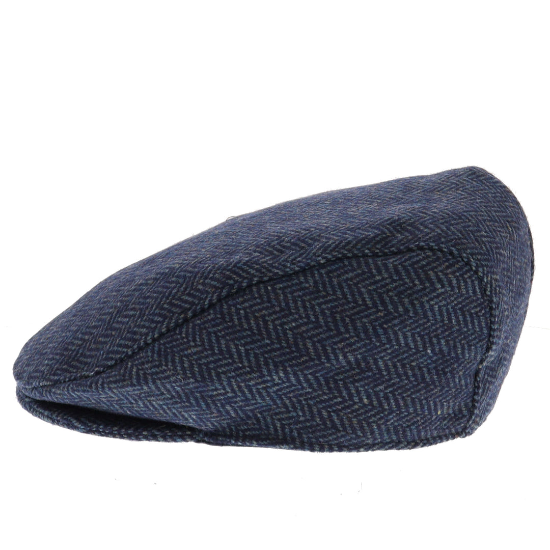 Dents Thirlmere Herringbone Flat Cap - Navy