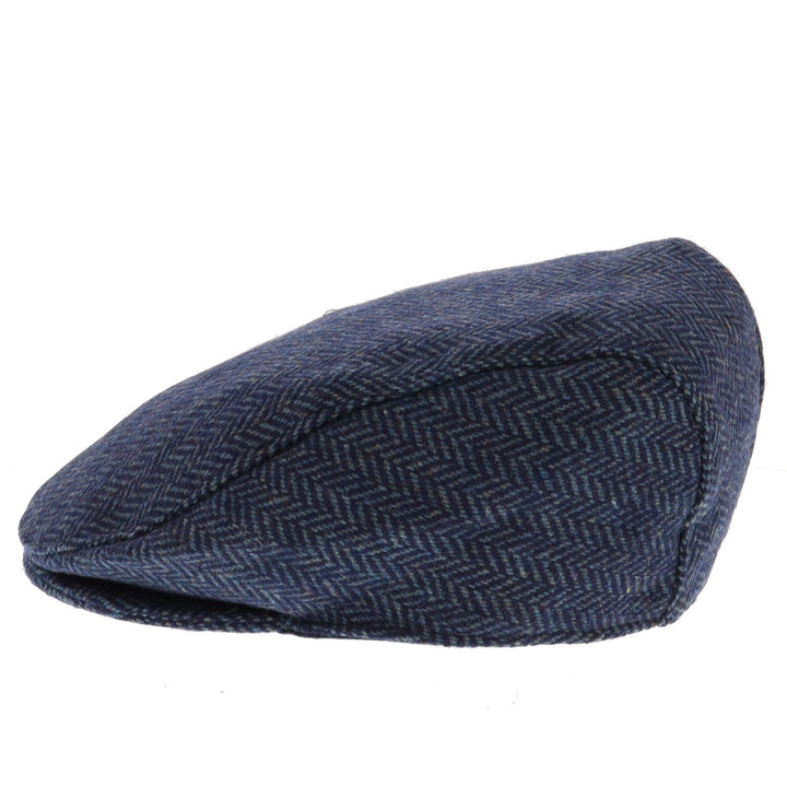 Dents Thirlmere Herringbone Flat Cap - Navy