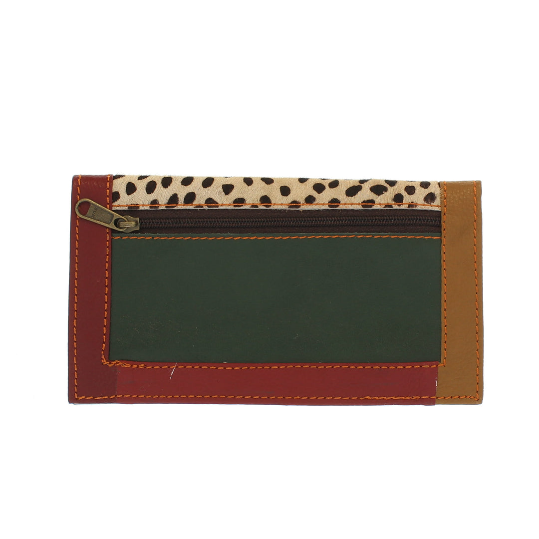 Colourful Animal Print Purse In Recycled Leather 104