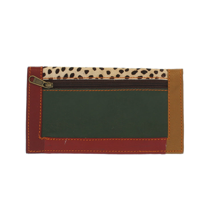 Colourful Animal Print Purse In Recycled Leather 104