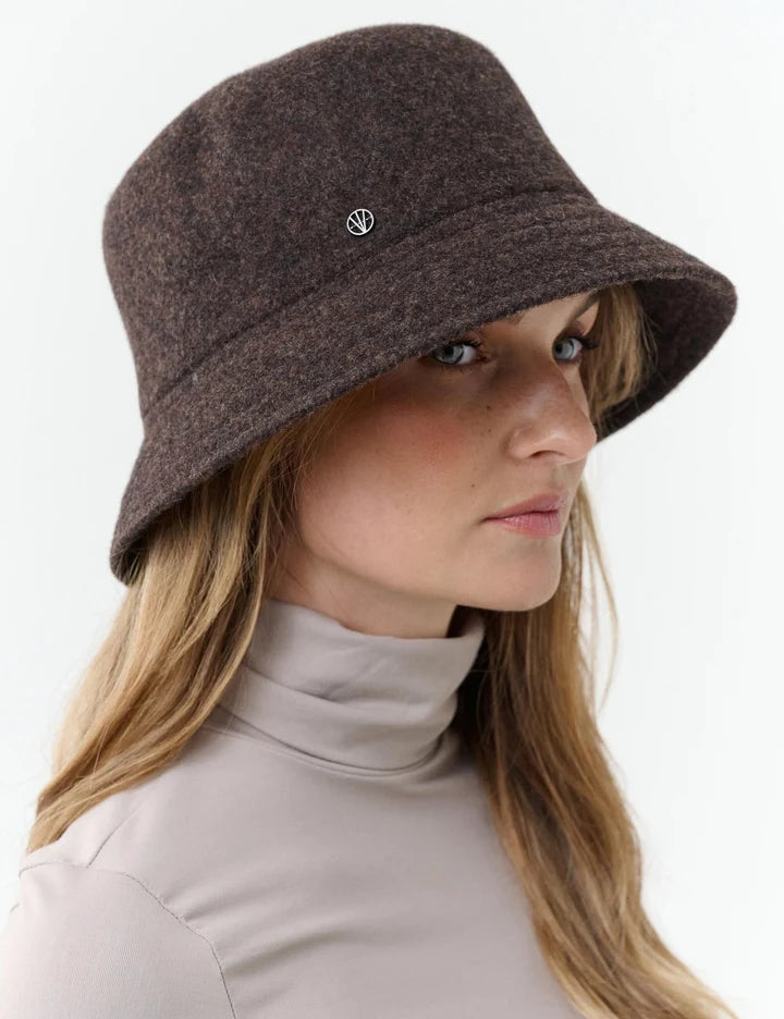 Loevenich Wool Bucket Hat in Chocolate