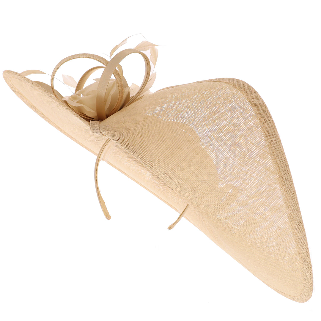 Champagne 50cm Maddox Sweeping Headband Fascinator (112)