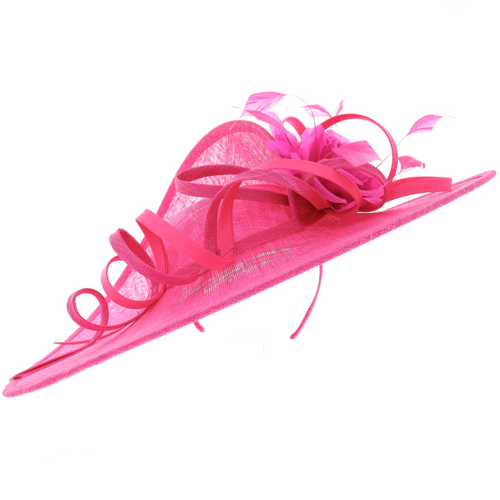 Pink Large 50cm Maddox Sweeping Headband Fascinator (112)