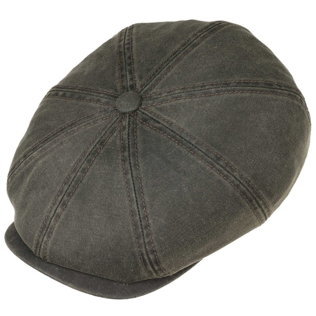 Stetson Cotton Hatteras 'Old Newsboy' Bakerboy Cap In Brown