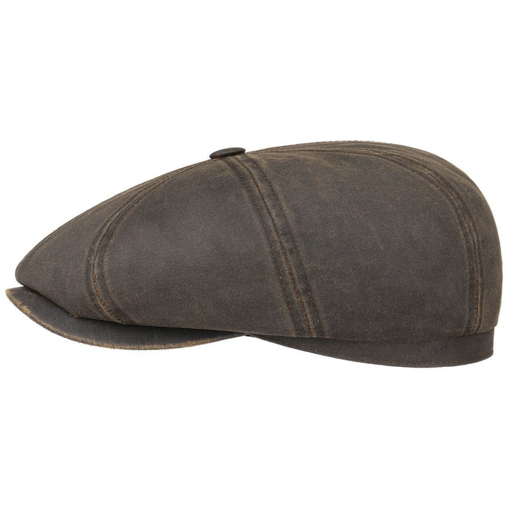 Stetson Cotton Hatteras 'Old Newsboy' Bakerboy Cap In Brown