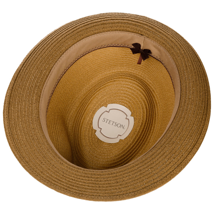 Stetson Licano Toyo Straw Summer Trilby Hat Brown