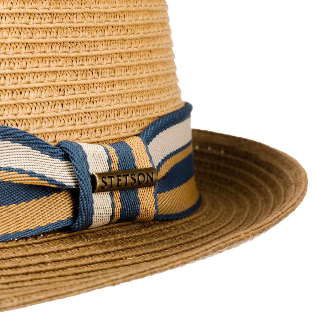 Stetson Licano Toyo Straw Summer Trilby Hat Brown