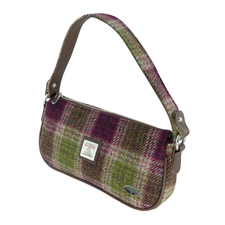 Glen Appin Harris Tweed Duchray Baguette Shoulder Bag Heather Check