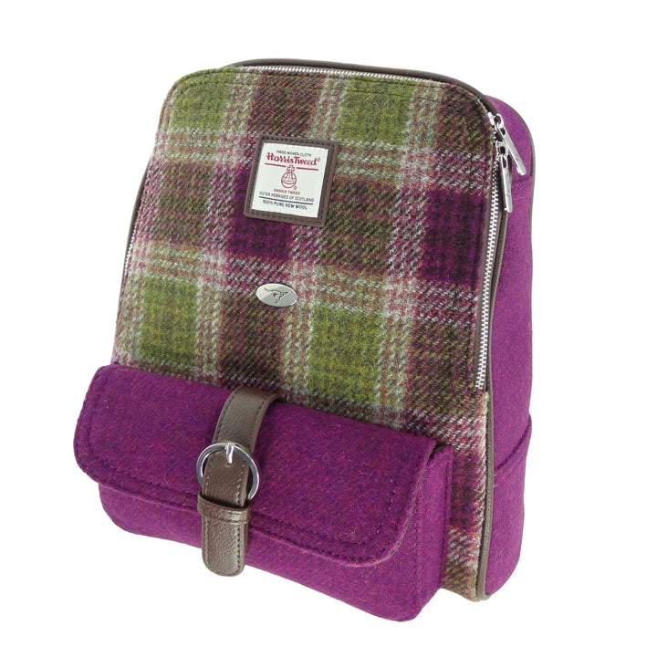 Glen Appin Harris Tweed Naver Backpack Heather Check