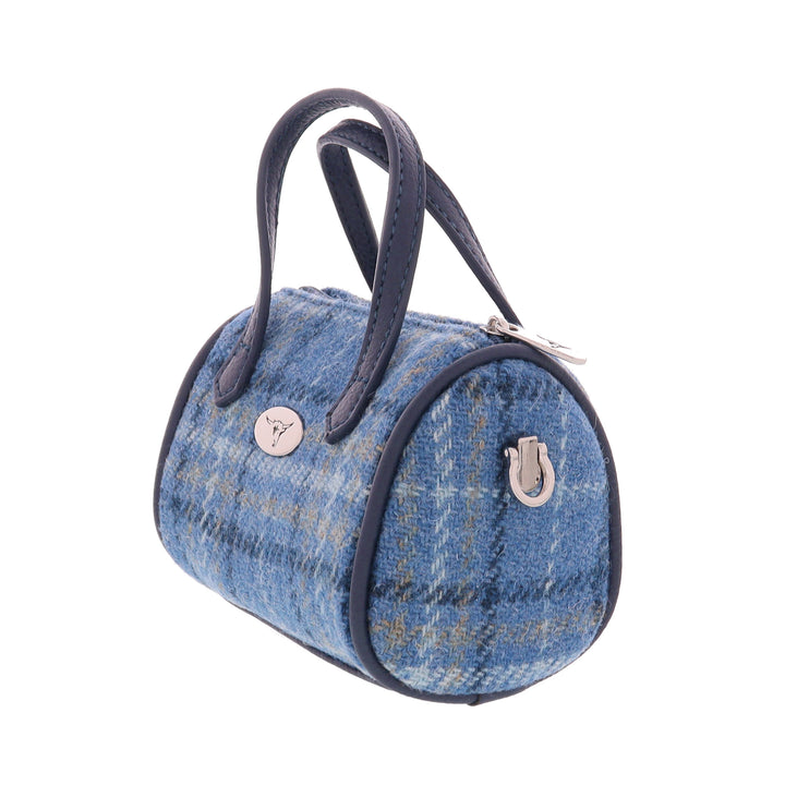 Glen Appin Harris Tweed Lossie Tiny Bowling Bag Blue Check