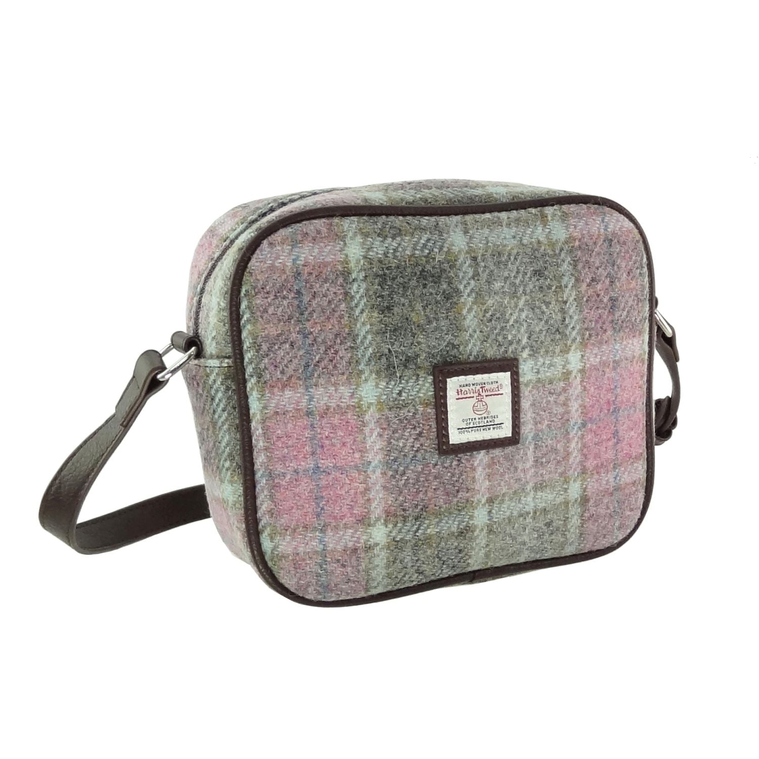 Glen Appin Borsa Piccola Donna In Harris Tweed Originale – Colore Blu/Turchese, Portamonete, Fatta A Mano In Scozia