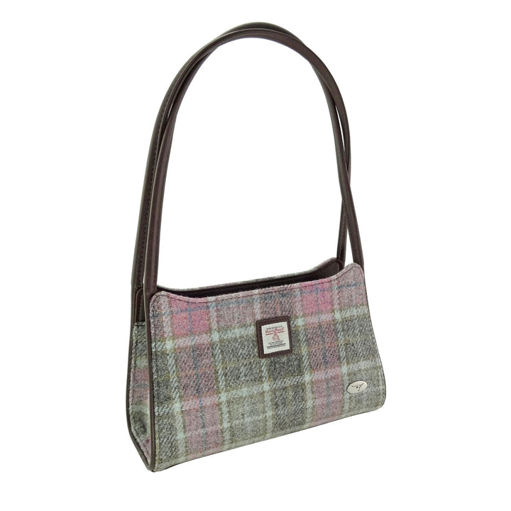 Glen Appin Harris Tweed Fiddich Shoulder Handbag Soft Pink Buchanan