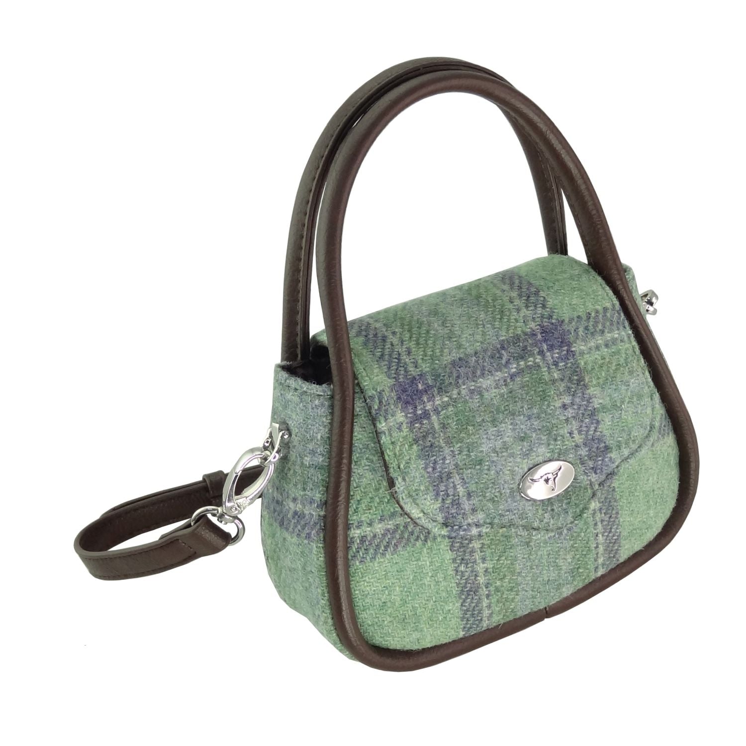 Glen Appin Jura LB2002 Harris Tweed - Portafoglio piccolo da donna, Col135 Blu-rosa, S, Casual Glen Appin Jura LB2002 Harris Tweed - Portafoglio piccolo da donna, Col135 Blu-rosa, S, Casual