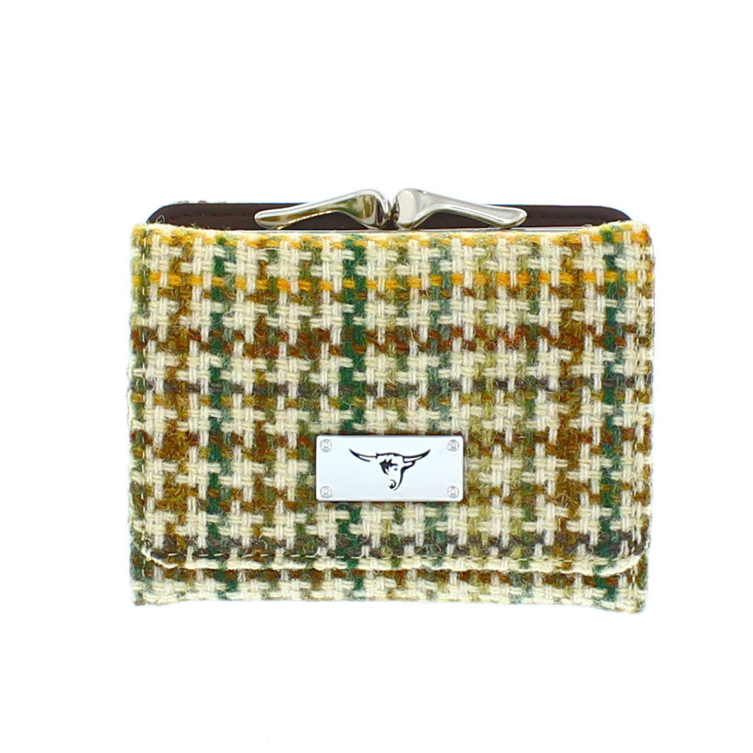 Glen Appin Harris Tweed Ladies Unst Small Clasp Purse Dogtooth