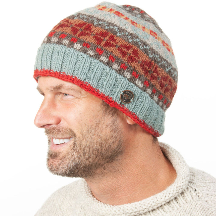 Fair Isle Beanie Hat - Silk