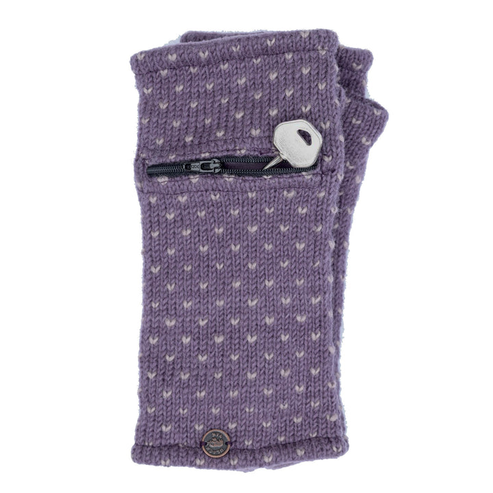 Tick Zip Pocket Handwarmers - Purple