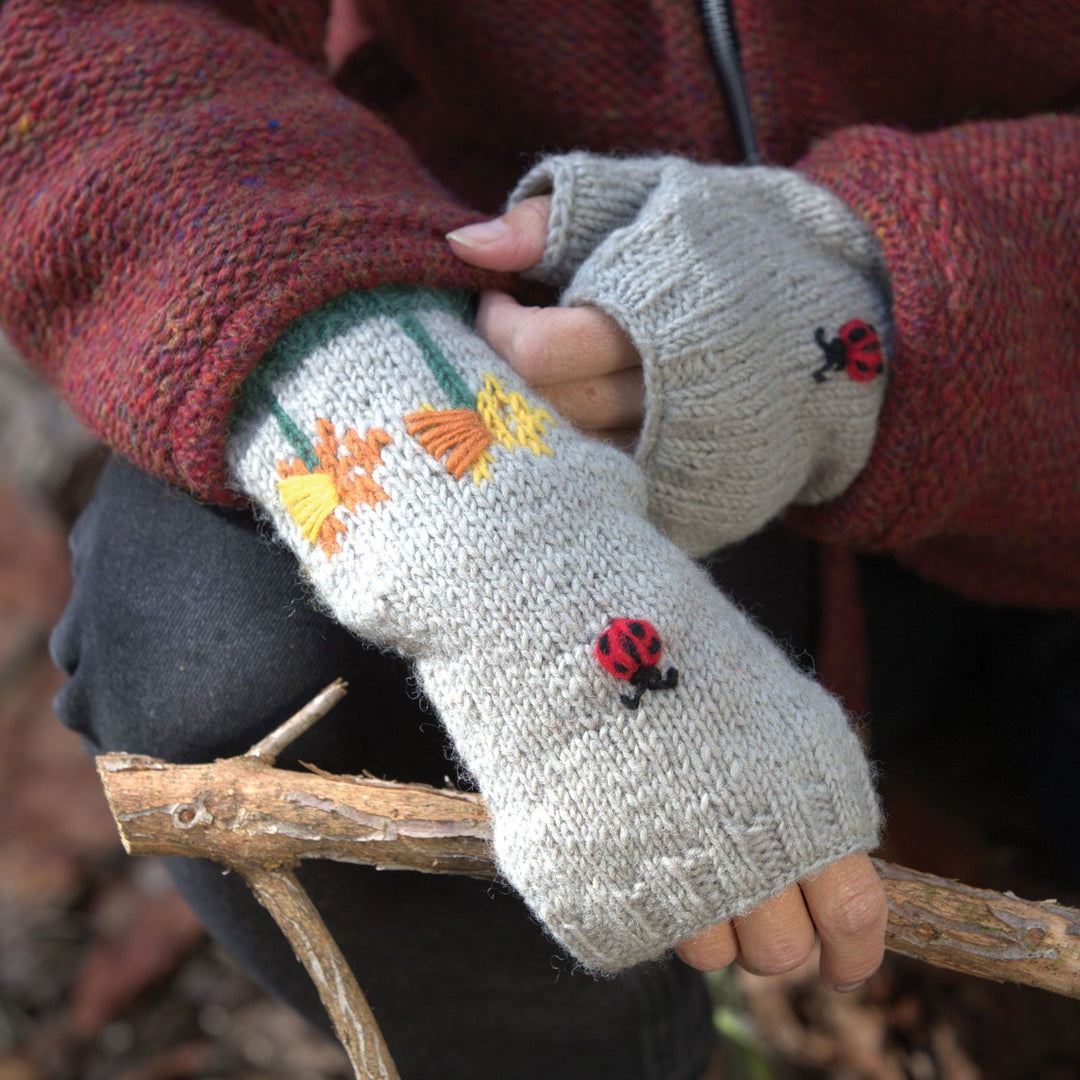 Daffodil & Ladybird Handwarmers