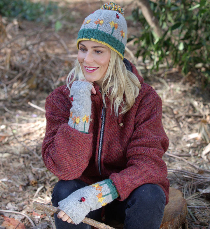 Daffodil & Ladybird Handwarmers
