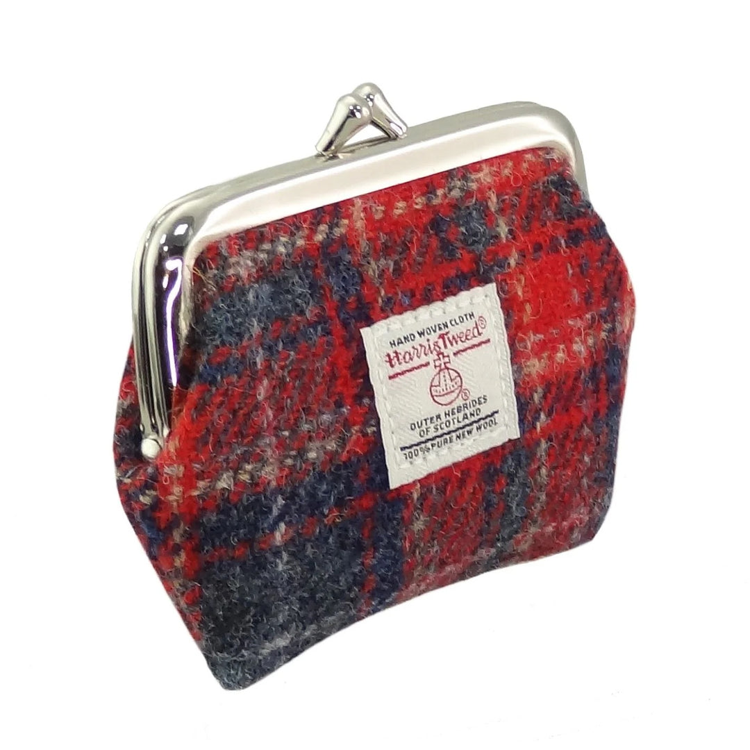 Glen Appin Eigg Small Clasp Coin Purse Red & Grey Tartan