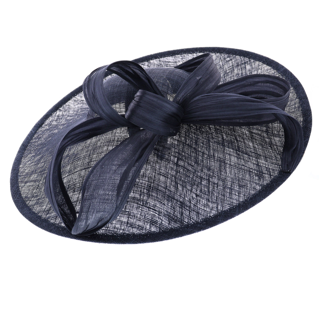 Navy Blue Large 46cm Disc Headband Fascinator (164)