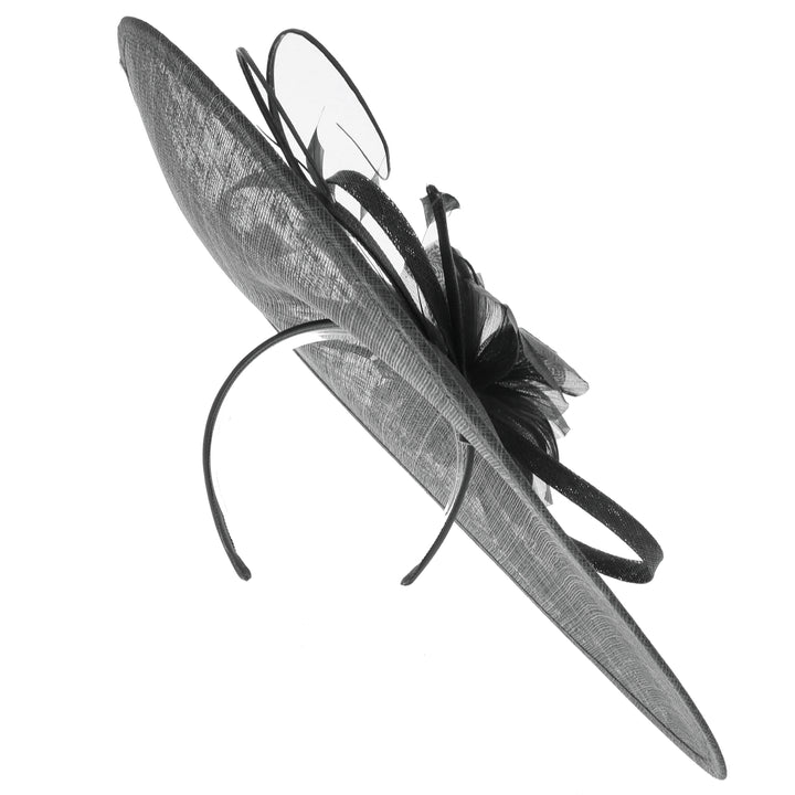 Black Large 49cm Disc Headband Fascinator (165)