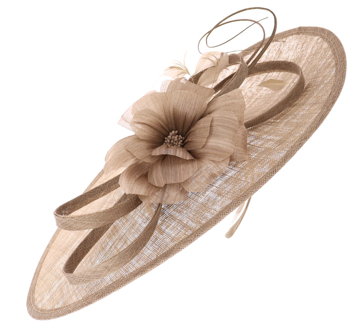 Coffee Large 49cm Disc Headband Fascinator (165)