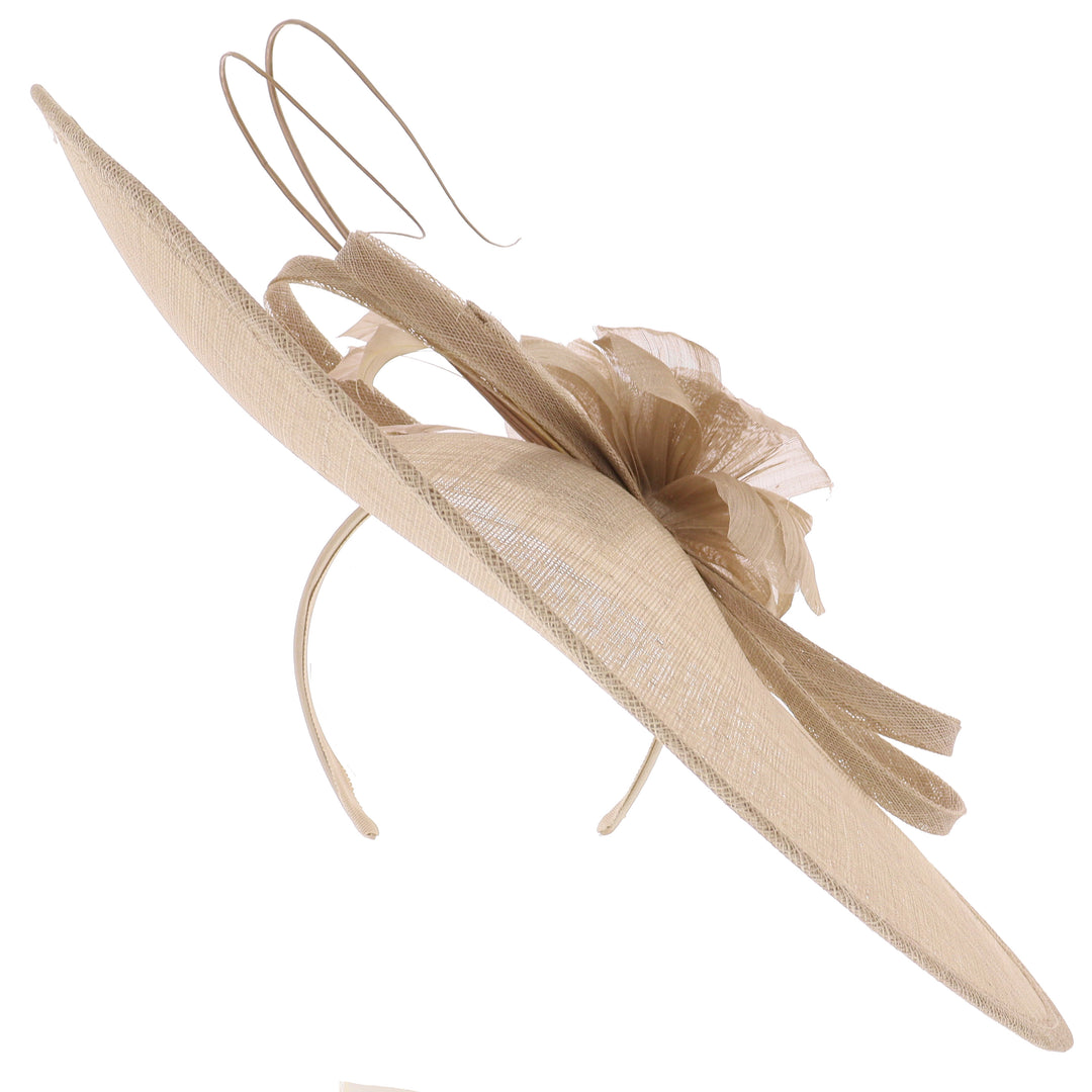 Metallic Almond Large 49cm Disc Headband Fascinator (165)