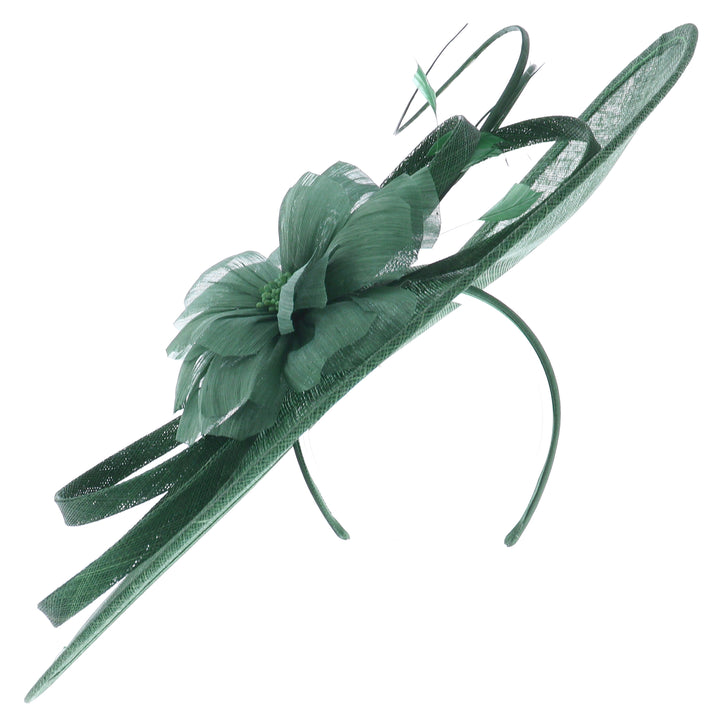 Pine Large 49cm Disc Headband Fascinator (165)