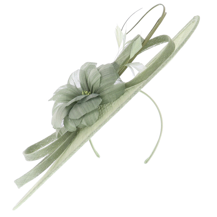 Metallic Sage Large 49cm Disc Headband Fascinator (165)