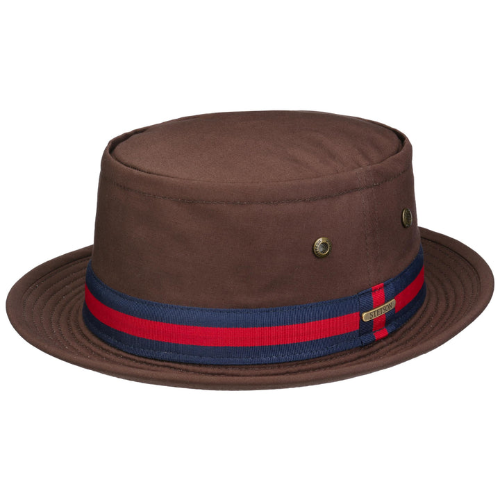 Stetson Cloth Classic Band Porkpie Hat in Brown