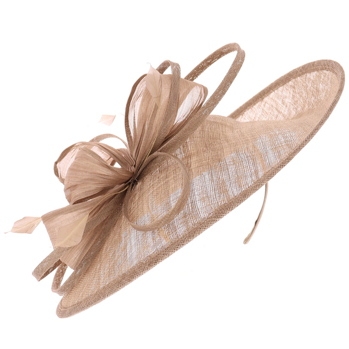 Coffee Large 40cm Disc Headband Fascinator (170)