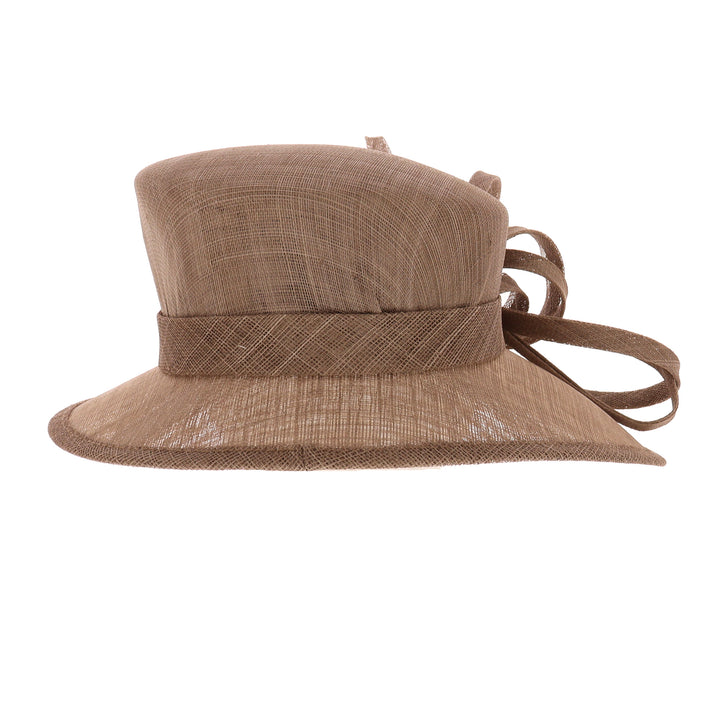 Coffee Sinamay Hat, from Maddox (178)