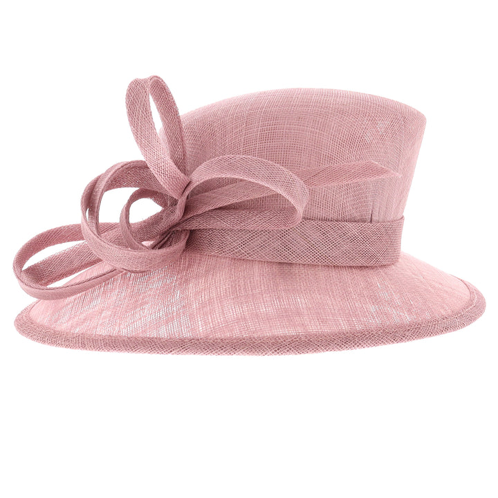 Rose Pink Sinamay Hat, from Maddox (178)