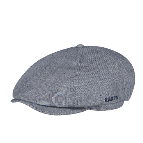 Barts Jamacia Linen Bakerboy Cap in Blue