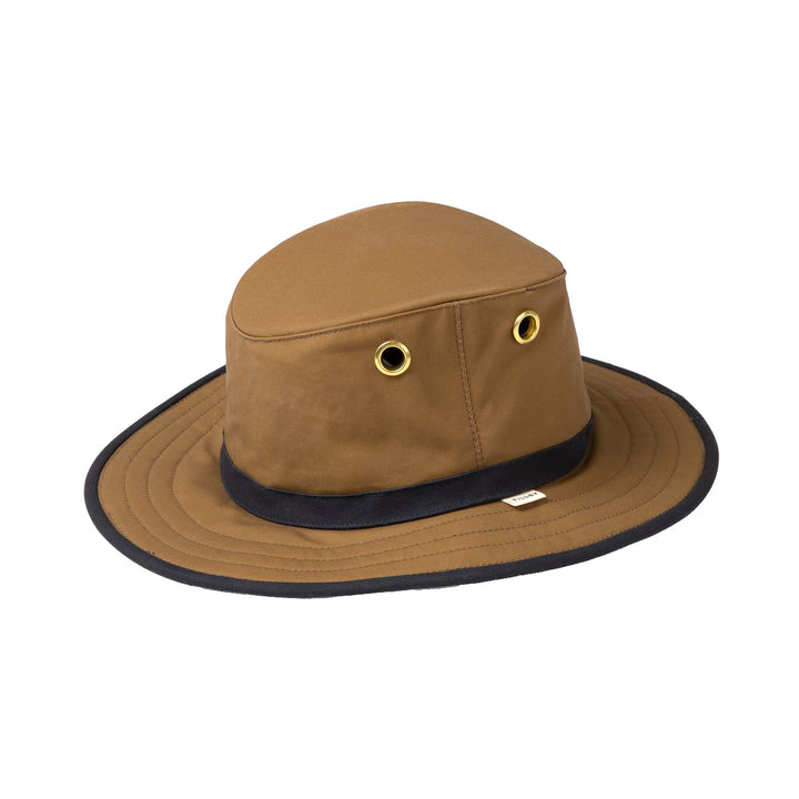 Tilley TWC7 Outback Waxed Cotton Hat (Tan/Navy)