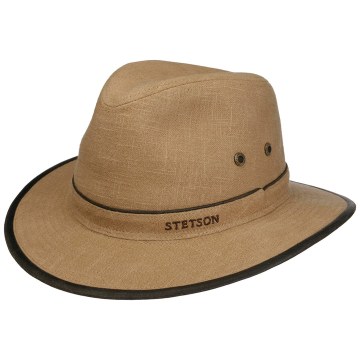 Stetson Linen Traveller Safari Hat In Sand
